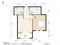 绿城百合花园1室1厅1卫63.3㎡户型图