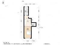 滨河路小区1室1厅1卫53.6㎡户型图