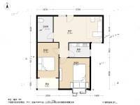 七星花园2室1厅1卫80.5㎡户型图