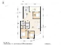 锦园南区3室2厅2卫128.5㎡户型图