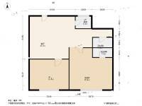 南京路小区(市南)2室1厅2卫92㎡户型图