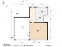 吴兴路社区2室0厅1卫46.3㎡户型图