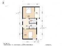 吴兴路社区2室1厅1卫59.7㎡户型图