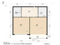 吴兴路社区2室1厅1卫54㎡户型图