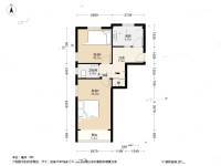 吴兴路社区2室1厅1卫59.4㎡户型图