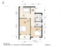 新昌路2室2厅1卫64㎡户型图