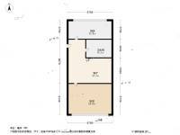 天泰新村1室1厅1卫51.7㎡户型图