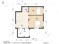 仰口路小区2室1厅1卫58.9㎡户型图