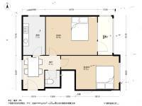 仰口路小区2室0厅1卫53.8㎡户型图