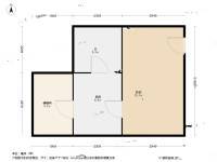 珠海一路社区1室1厅1卫38㎡户型图