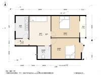 铁路公寓2室1厅1卫84.5㎡户型图