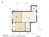 铁路公寓2室1厅1卫88㎡户型图
