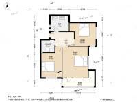 浙江路小区2室2厅1卫82.6㎡户型图