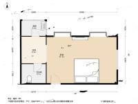 城建TOPTOWN鼎都1室1厅1卫53㎡户型图