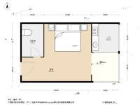 城建TOPTOWN鼎都1室0厅1卫38.5㎡户型图