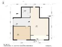 金秋小区二期1室1厅1卫72㎡户型图