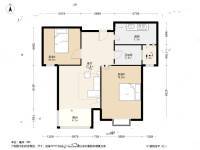 银丰唐郡紫薇园2室2厅1卫89.9㎡户型图