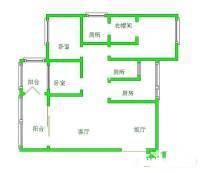 凤呜庄园3室2厅2卫户型图