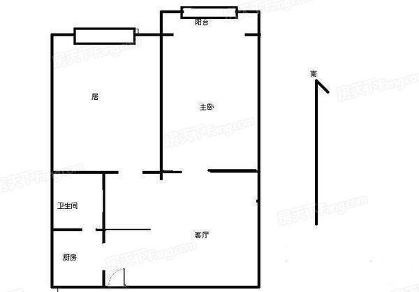 长岭小区2室1厅1卫户型图