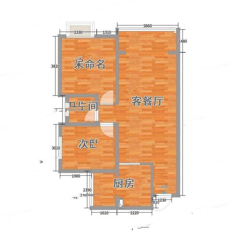 阳关城市花园1室0厅0卫84㎡户型图