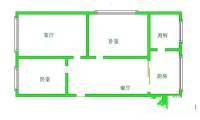 麒龙小区2室2厅1卫74㎡户型图