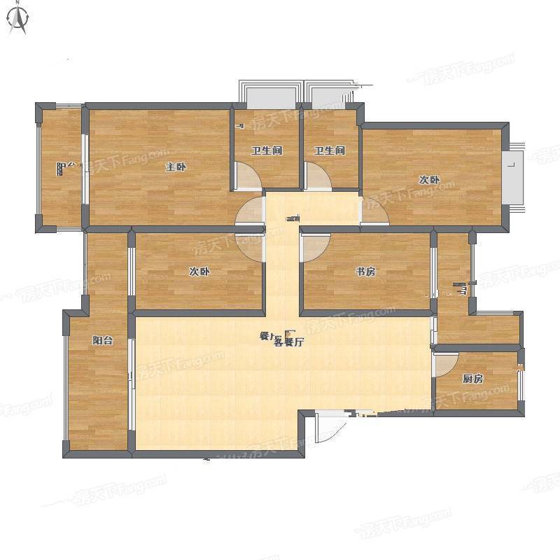 昆明玉器城小区4室2厅0卫152㎡户型图