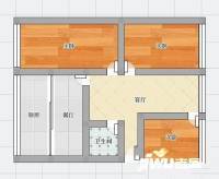 瓦仓48号3室2厅1卫100㎡户型图