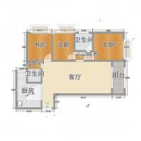 金马腾苑3室0厅0卫102㎡户型图