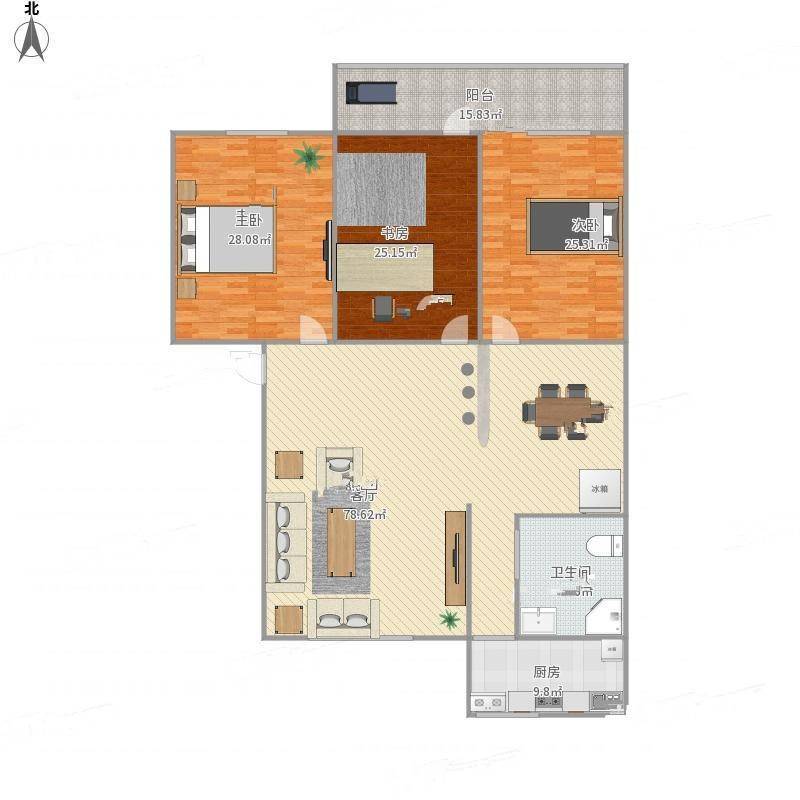 新桥小区3室0厅0卫254㎡户型图