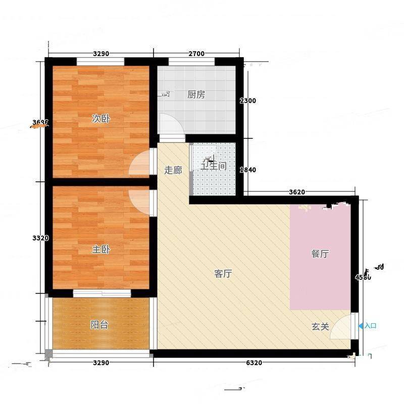 莲湖茗居2室0厅0卫86㎡户型图