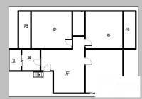 四经路住宅楼3室1厅1卫86㎡户型图