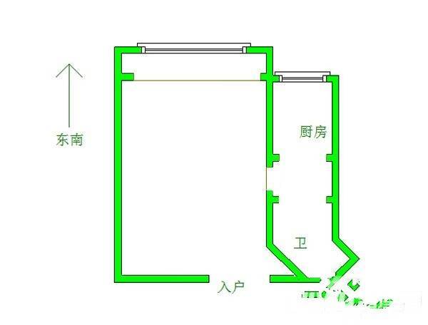 华岩雅居111室1厅1卫48㎡户型图