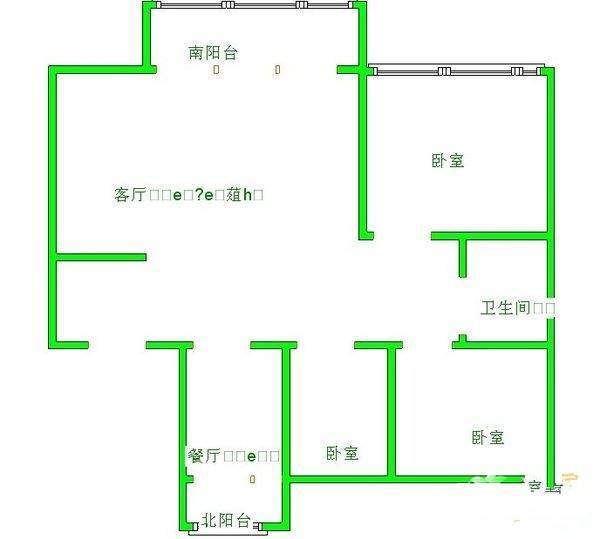 新丰小区3室2厅1卫109㎡户型图