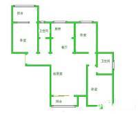 宁泽景苑3室2厅2卫135㎡户型图