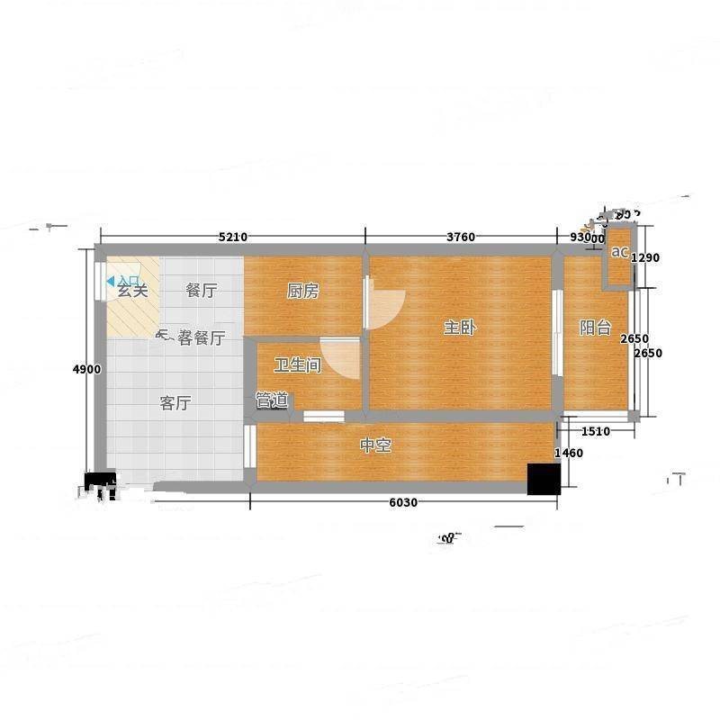 万阳城1室0厅0卫62㎡户型图