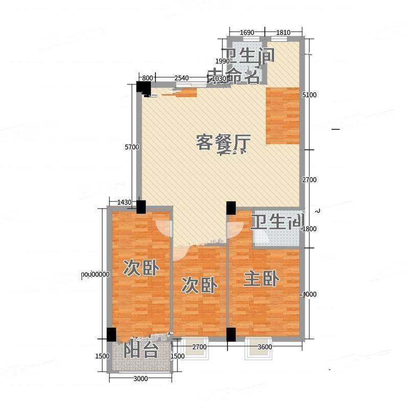 香樟名都3室0厅0卫129㎡户型图