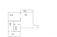 金山城1室1厅1卫49㎡户型图