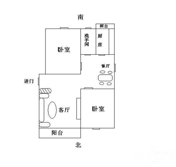 颐景苑（张家边）4室2厅1卫180㎡户型图