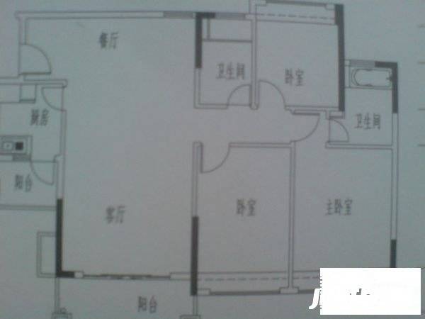 中澳新城景湖居4室2厅2卫176㎡户型图