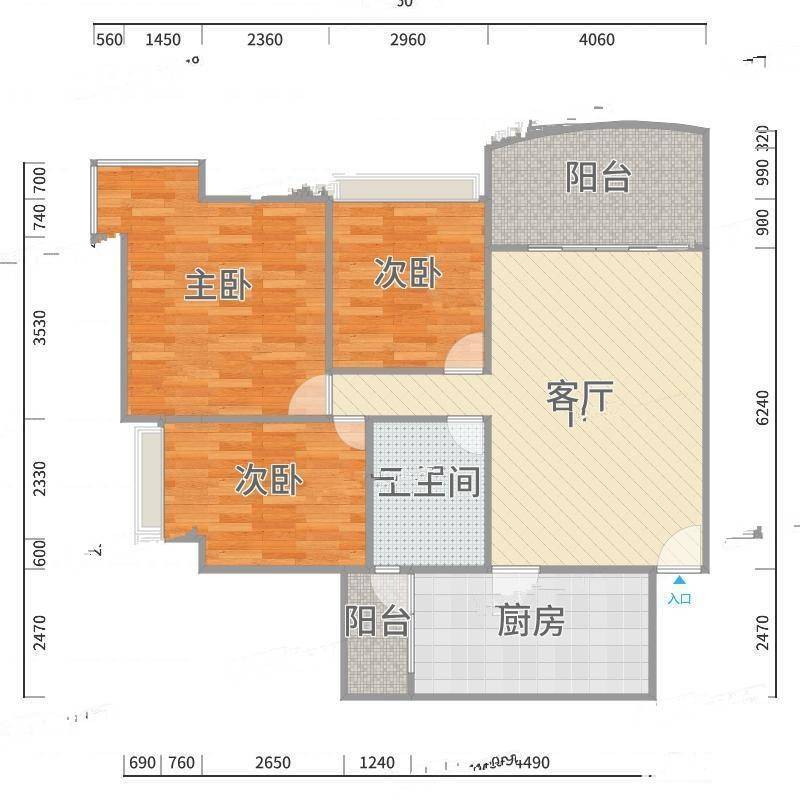 凯茵新城岭峰3室0厅0卫112㎡户型图