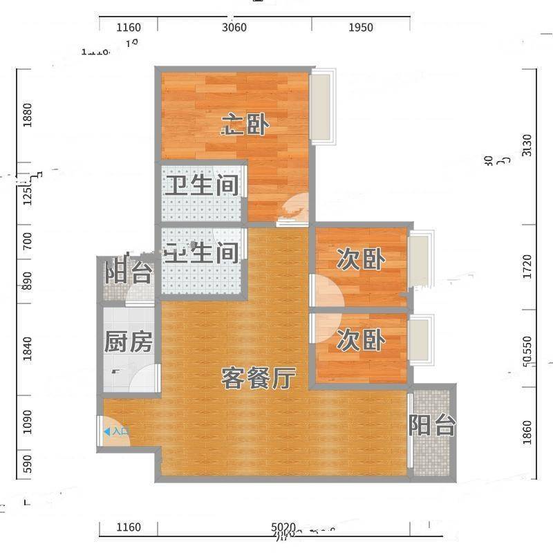 凯茵新城A10区日出康城3室0厅0卫46㎡户型图