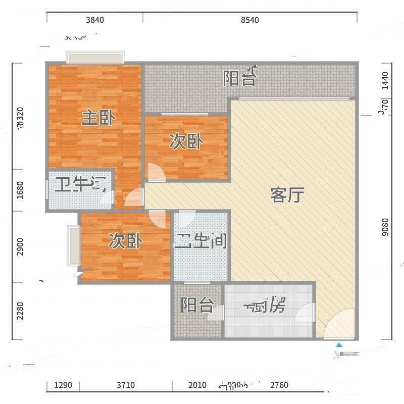 凯茵新城A10区日出康城3室0厅0卫144㎡户型图