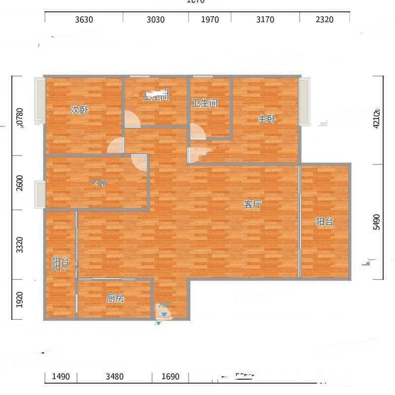 朗晴假日三期3室0厅0卫175㎡户型图