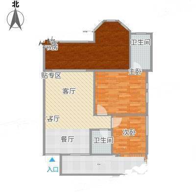 海德堡3室0厅0卫101㎡户型图