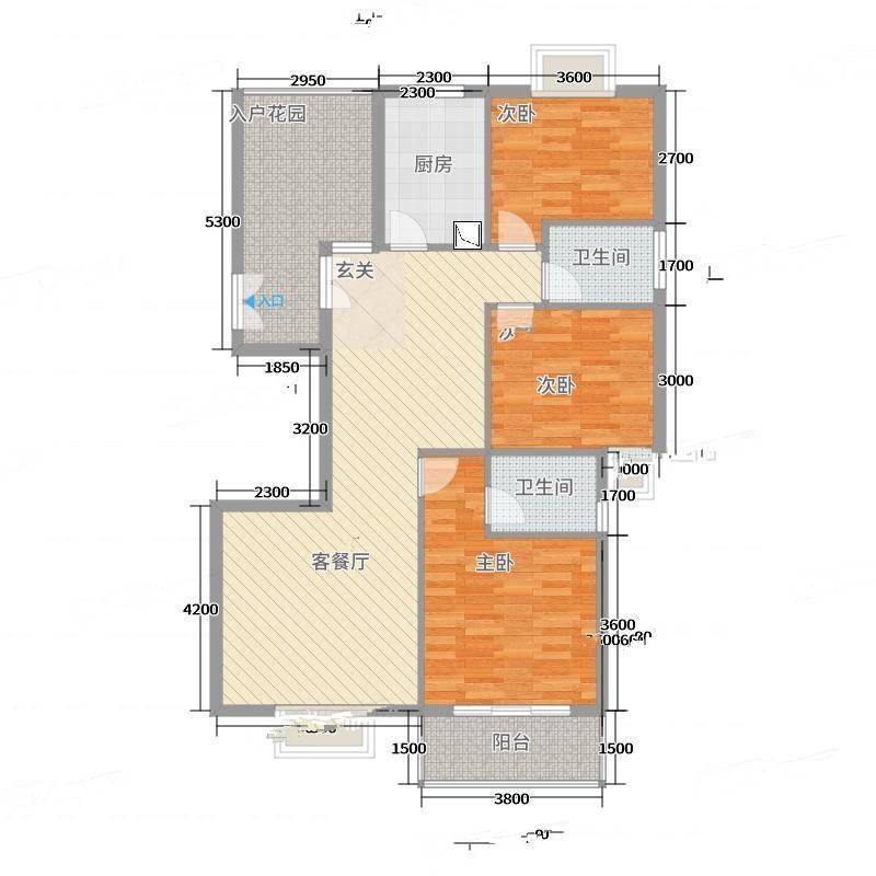 浅水湾·中央公园3室0厅0卫128㎡户型图