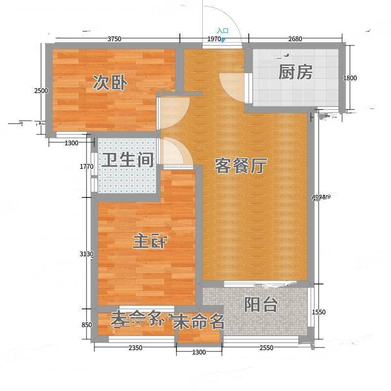 一品苑2室0厅0卫75㎡户型图