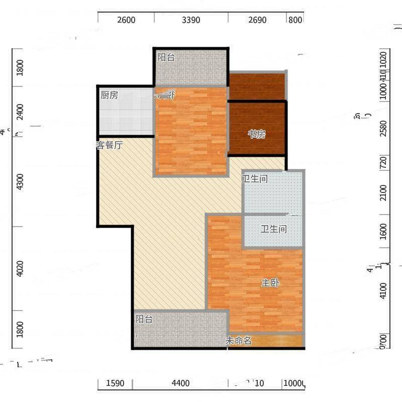 建发悦府3室0厅0卫143㎡户型图