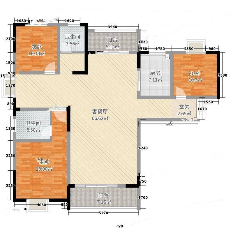 丽苑小区3室0厅0卫169㎡户型图