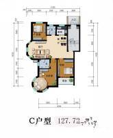 茗仁嘉苑洋房3室2厅2卫127.7㎡户型图