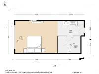 勒泰公寓1室0厅1卫67.5㎡户型图